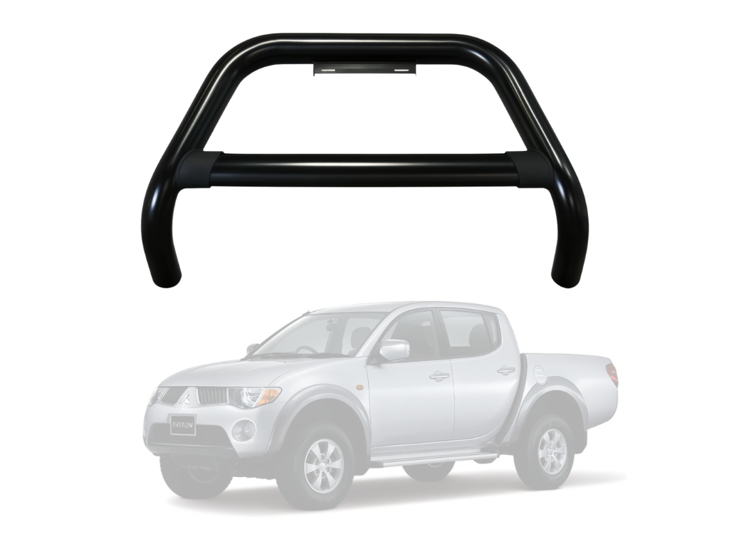 Black Nudge Bar to Suit Mitsubishi Triton MN ML 2005–2014 | Matte Finish | Steel Construction