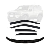 Toyota LandCruiser Prado 250 Bonnet Protector & Weathershields Combo 2024+ | Full Protection Kit