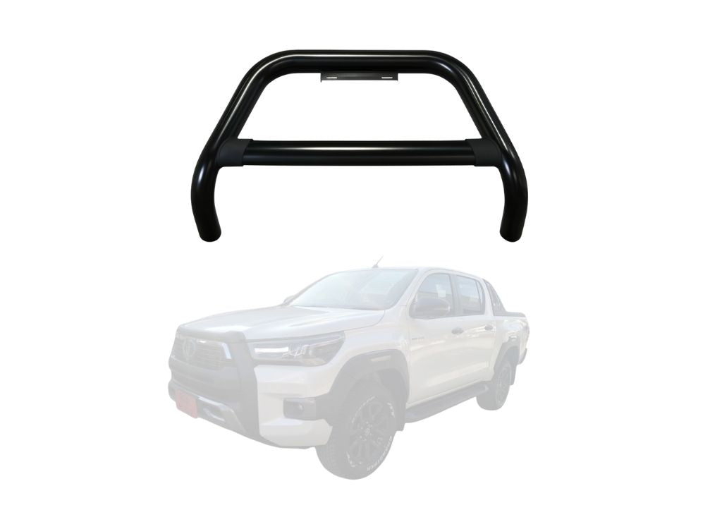 Black Nudge Bar to Suit Hilux 2015-2024 | Matte Finish | Steel Build