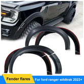 Fender Flares Matte Black Guard Trim Fits To Ford Ranger OEM The Next Gen 2022-2024