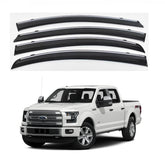 Weathershields Window Visors for Ford F-150 2015 Onwards | 4-Piece Slimline Smoke Tint Set