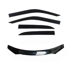 Premium Bonnet Protector and Weathershields fit for Mitsubishi Outlander 2007-2009 Black Guard