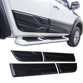 TRADIESCHOICE Side Door Body Moulding Cladding Trim for Triton MQ 2015-2018 | Matte Black Finish