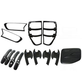 Matt Black Cover Headlight Tail Gas Door Handle for Ford Ranger PX 2 2015-2020