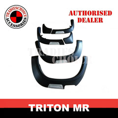 LUXURY FENDER FLARES SUITS MITSUBISHI TRITON MR 2019 2020 2021 2022 BLACK