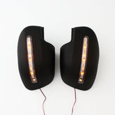 Door Mirror Cover Trim Matte Black with Light to suit Nissan Navara NP300 2015+