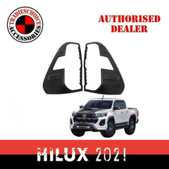 Black Rear Tail Light Lamp Cover For Toyota Hilux Rogue 2020 2021 2022 SR5