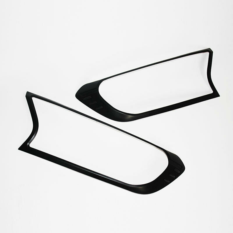 Matte Black Front Headlight Light Lamp Cover Trim for Ford Ranger T7 T8 MY15-20