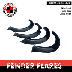 POCKET FENDER FLARES WITH SUITABLE FOR NISSAN NAVARA D40 08-14 WHEEL BLACK ST ST-X