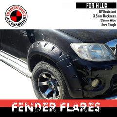 Jungle Fender Flares for Toyota Hilux N70 2005-11 SR SR5 Monster Texture Black