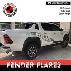 LUXURY FENDER FLARES SUITABLE FOR TOYOTA HILUX SR SR5 2021 ONWARDS