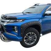 TRADIESCHOICE Matte Black Fender Flares Guard Cover for Mitsubishi Triton MR 2019+ | Stylish and Protective Arch Enhancements