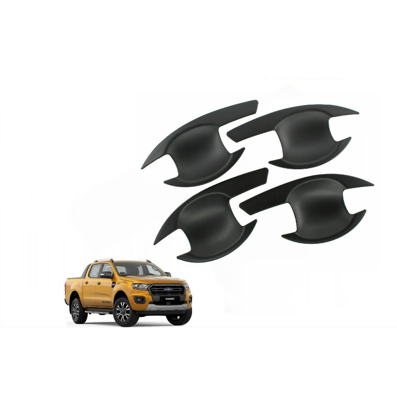 Black Door Handle Bowl Insert Scratch Cover for Ford Ranger 2011-20 PX