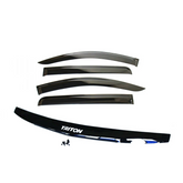 TRADIESCHOICE Bonnet Protector + Visors Weathershields for 2015-2018 Mitsubishi Triton MQ | Complete Protection and Style Package