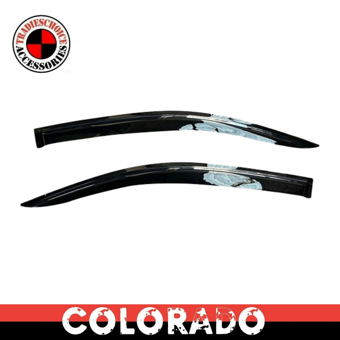 Weathershields, Weather shields for Colorado Extra cab 2012+ 4pcs Tinted Black