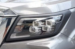 Head Light Lamp Cover Trim Surroundings Black for Nissan Navara NP300 D23 MY 2020-2021