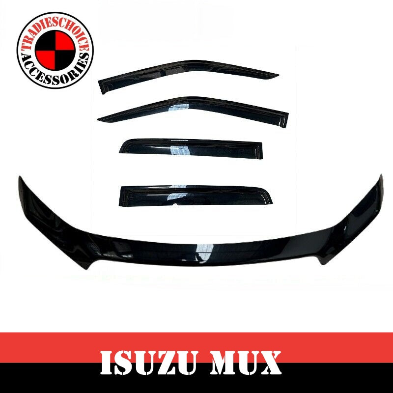 Bonnet Protector, Weathershields For Isuzu MUX MY21/22/23/24 Window Visors Tinted