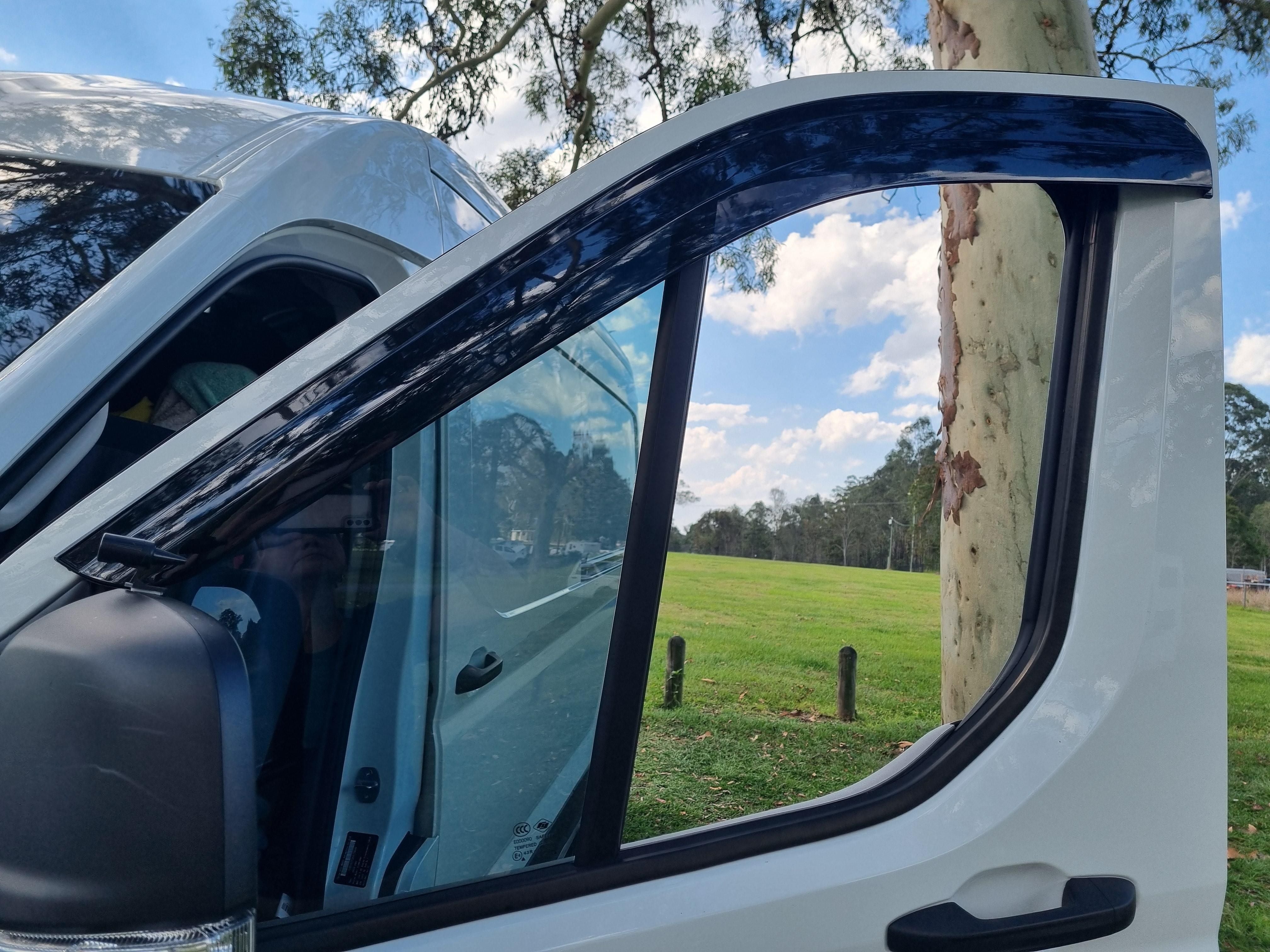 Weathershields, Weather shields for LDV Delivery 9 Van Window Visor Tinted Black