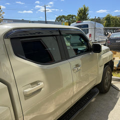 Luxury Weathershields Window Visors for Kia Tasman 2025 Onwards | 4-Piece Slimline Smoke Tint Set