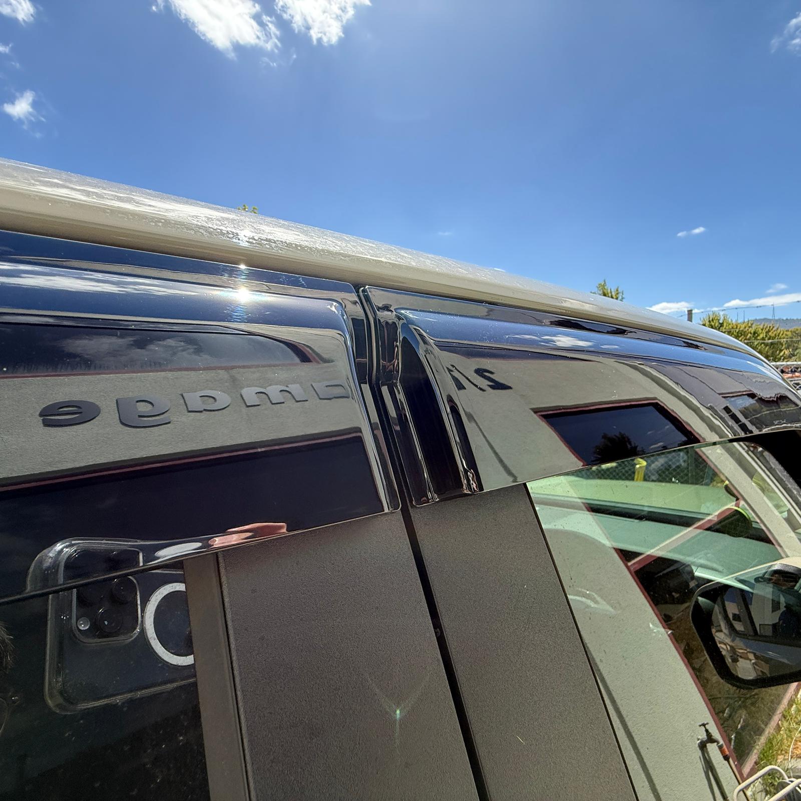 Luxury Weathershields Window Visors for Kia Tasman 2025 Onwards | 4-Piece Slimline Smoke Tint Set