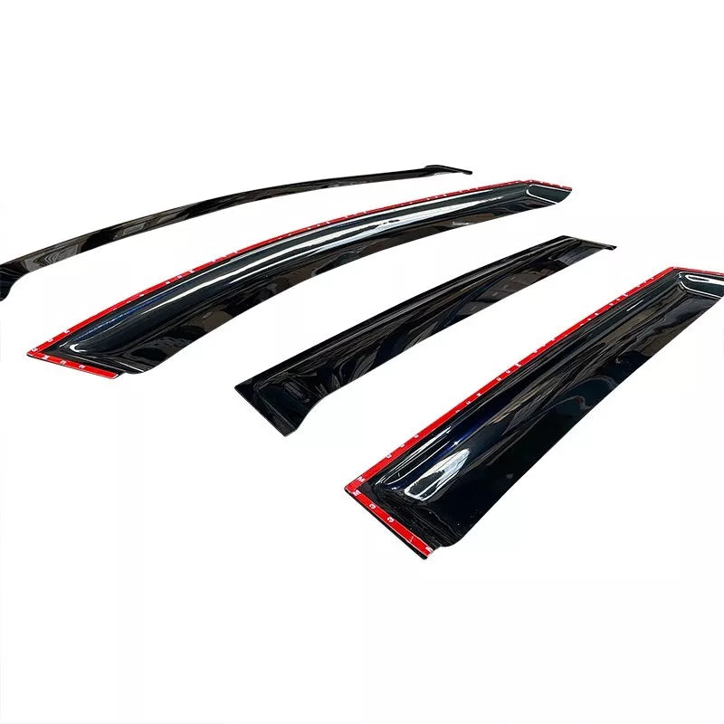 Premium Bonnet Protector and Weathershields fit for Mitsubishi Outlander 2007-2009 Black Guard