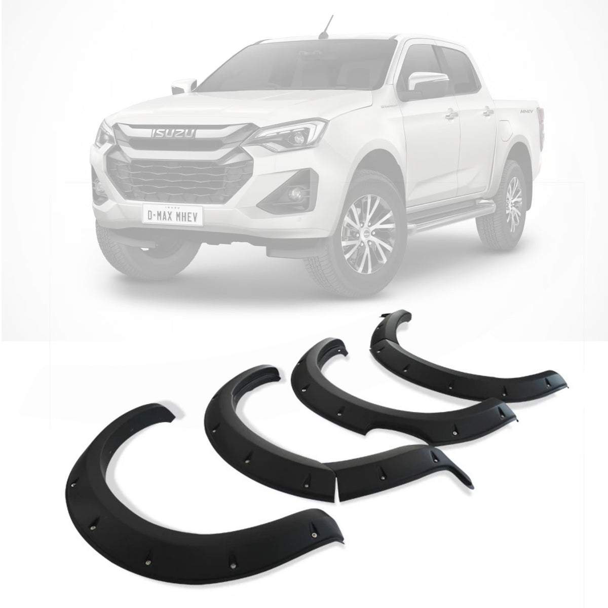 TRACHO Jungle Fender Flares for Isuzu D-MAX 2024–Onwards | Wide Body Off-Road Wheel Arch Kit