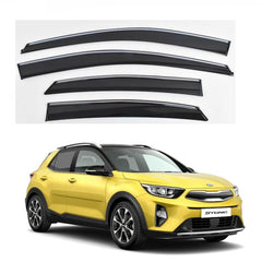 Weathershields Window Visors for Kia Sonet 2021 Onwards | 4-Piece Slimline Smoke Tint Set