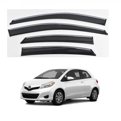 Weathershields Window Visors for Toyota Yaris Hatchback 2011–2020 | 4-Piece Slimline Smoke Tint Set