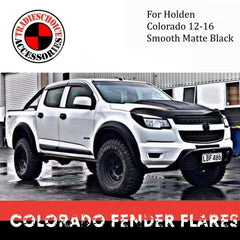 TRADIESCHOICE Matte Black Fender Flares Guard Cover for Holden Colorado 2012-2016 | Stylish and Protective Arch Enhancements