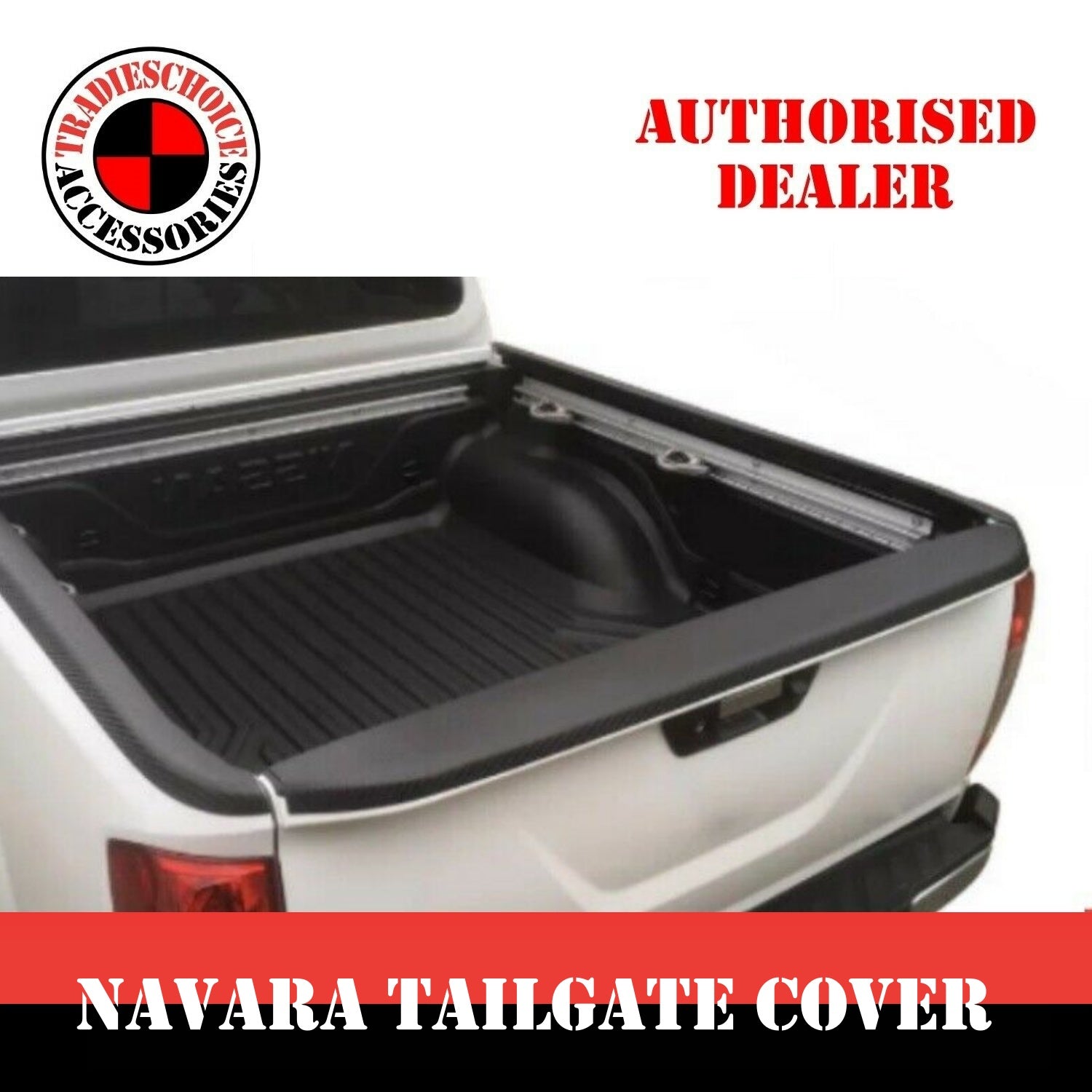 Tailgate Cover Cap Trim Guard Matte Black for Nissan Navara NP300 2020-2022