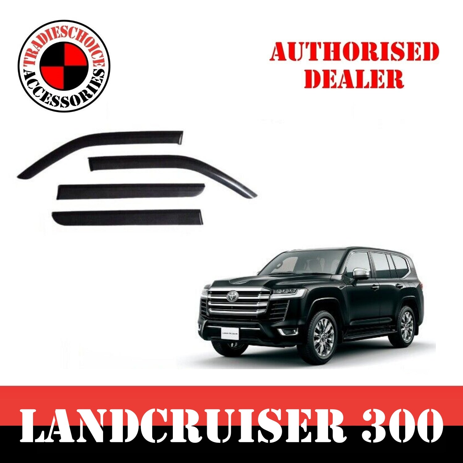 Luxury Weather Shields Weathershields Window Visor for Landcruiser 300 2021+