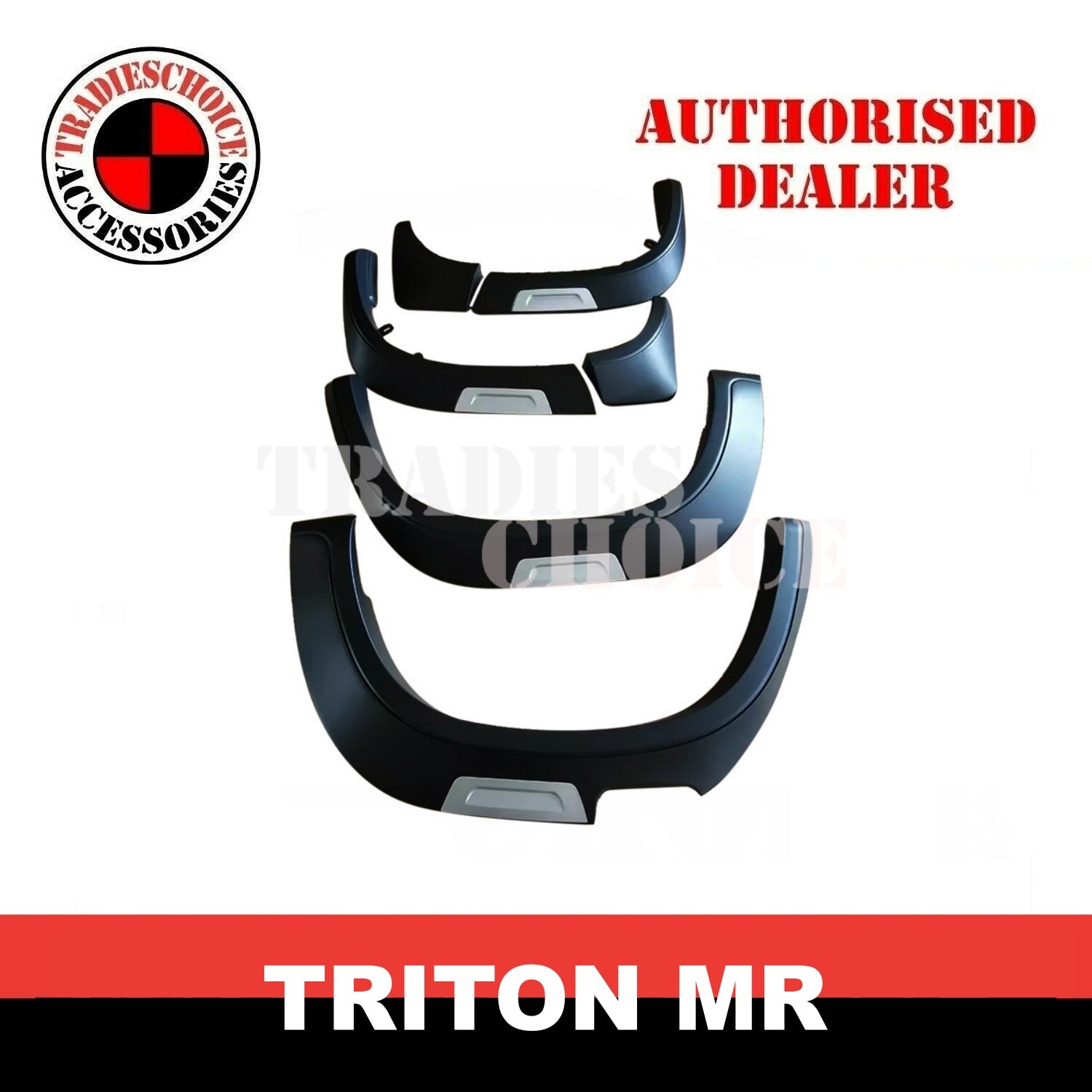 LUXURY FENDER FLARES SUITS MITSUBISHI TRITON MR 2019 2020 2021 2022 BLACK