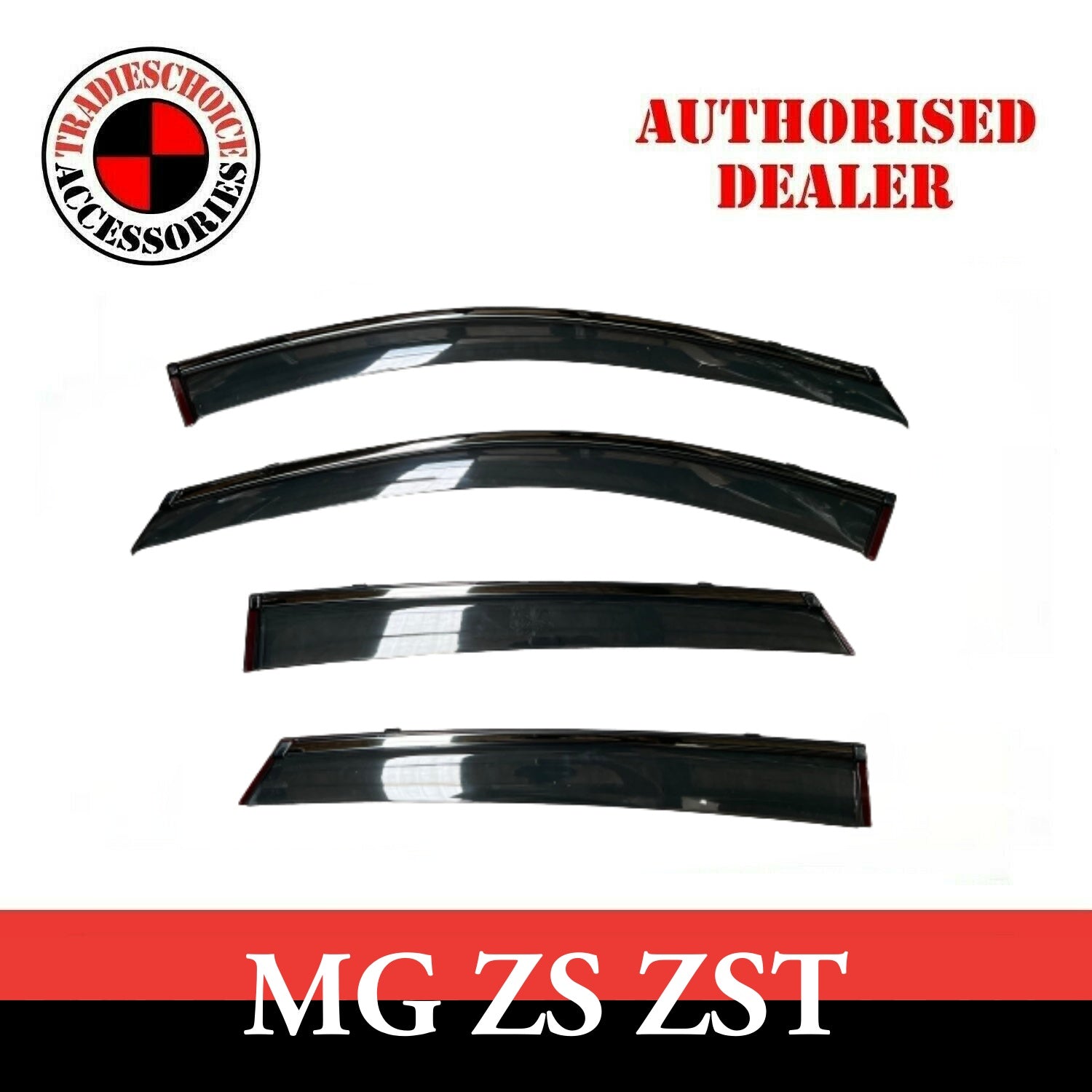 Injection Weathershields, Weather Shields for MG ZS ZST 2016+ Window Visors Stainless Steel