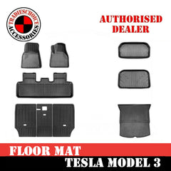 Tesla Model 3 Rear Well Front Cargo Trunk Toolbox Boot Liner Kick Floor Mats