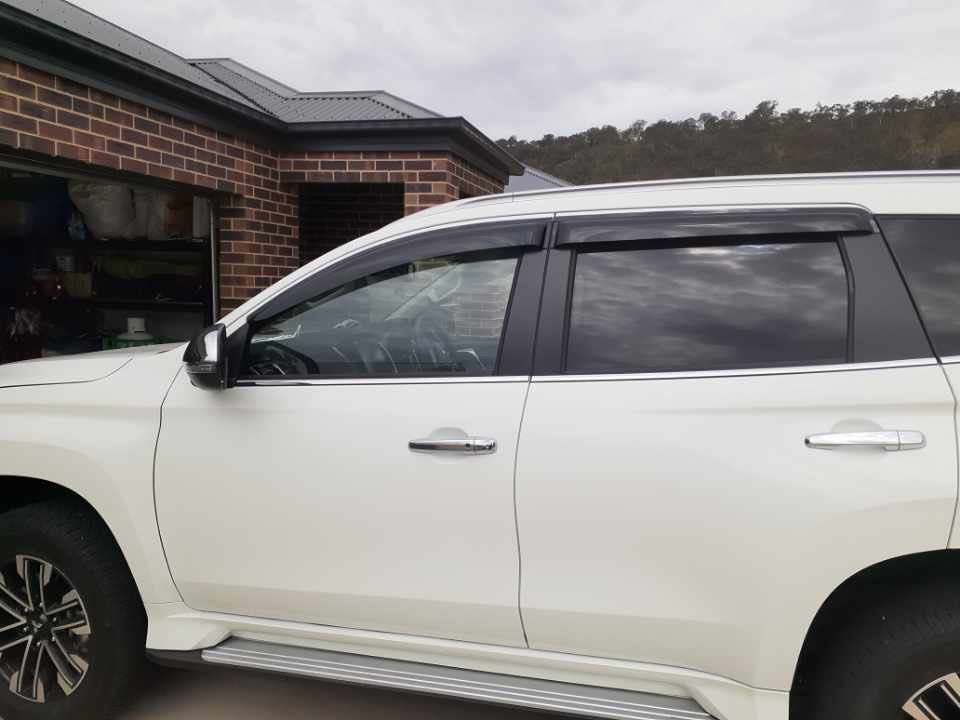 TRADIESCHOICE Weathershields for QE QF Pajero Sport 15-24| Window Visors for Style and Comfort