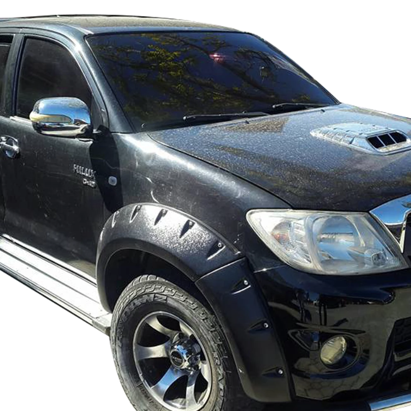 TRADIESCHOICE Monster Texture Black Fender Flares for Toyota Hilux N70 2005-2011 SR SR5 | Aggressive Style and Protection