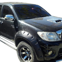 TRADIESCHOICE Monster Texture Black Fender Flares for Toyota Hilux N70 2005-2011 SR SR5 | Aggressive Style and Protection