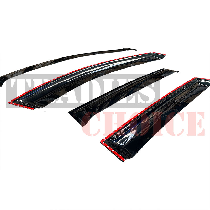 TRADIESCHOICE Weather Shields Window Visors for Mitsubishi Triton MR 2019+ | Enhance Style and Comfort