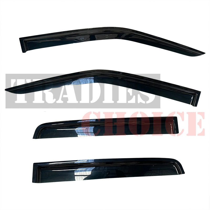 TRADIESCHOICE Bonnet Protector + Weathershields + Sun Visors for Mercedes X-Class 2018-2020 | Tinted for Style, Comfort, and Protection