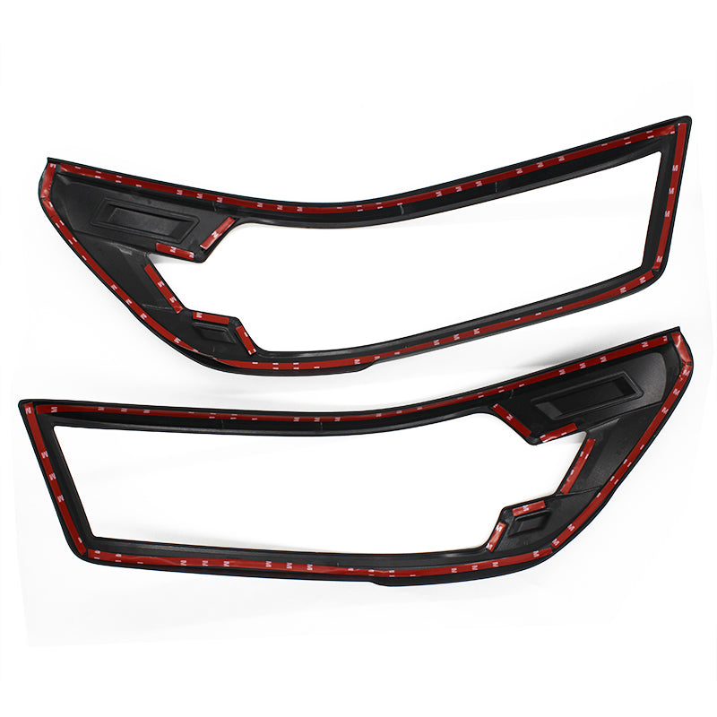 Matte Black Head lights Trim Cover to suit Toyota Hilux SR5 Rogue 2020 2021+