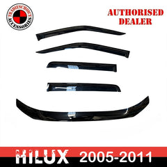 TRADIESCHOICE Bonnet Protector & Weathershields for Toyota Hilux 2005-2011 | Complete Protection and Style Package