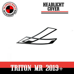 TRADIESCHOICE Matte Black Headlight Cover for Mitsubishi Triton MR 2019+ | Stylish and Protective Upgrades
