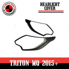 TRADIESCHOICE Matte Black Headlight Cover for Mitsubishi Triton MQ 2014-2018 | Stylish and Protective Upgrades