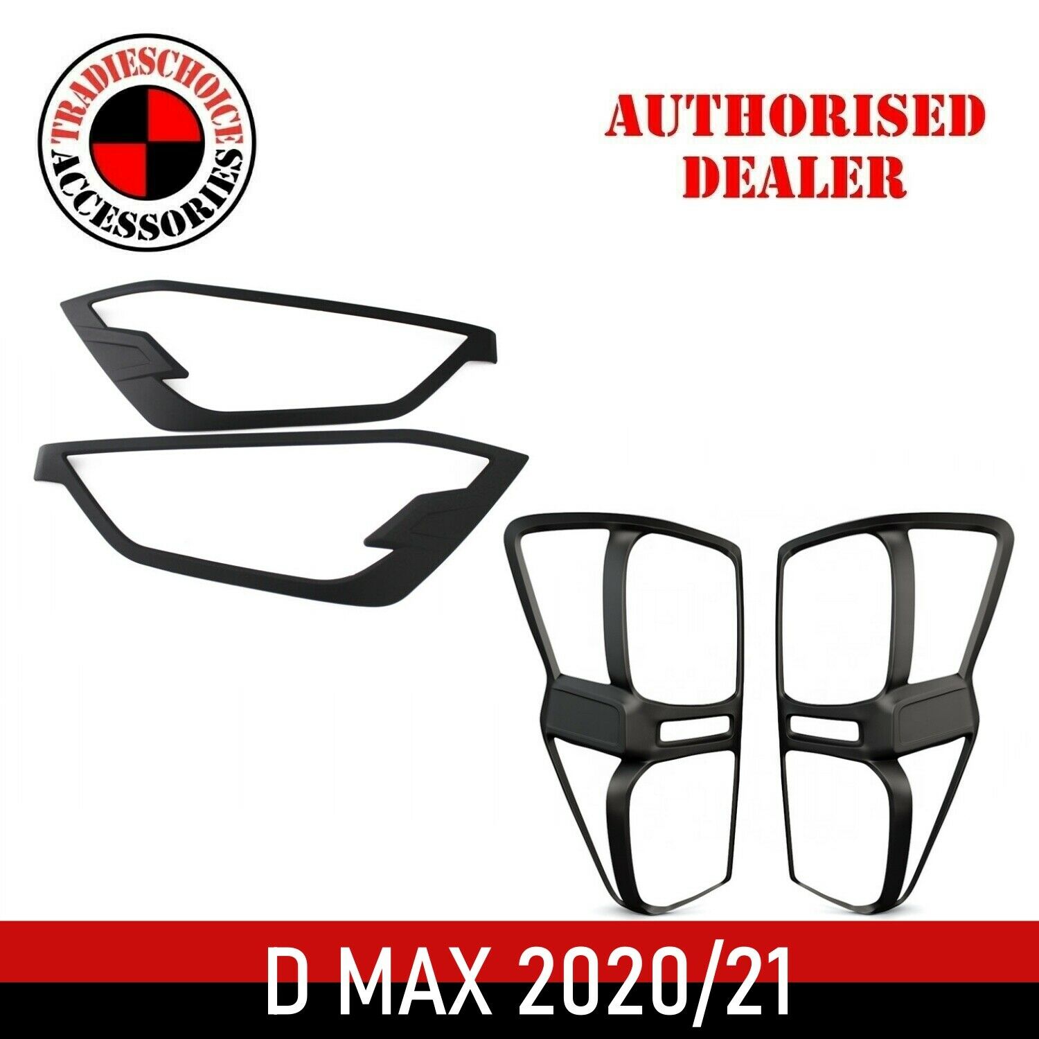 Head Light Tail Light Lamp Cover for Isuzu D max 2020/2021 Matte Black Trim RG01