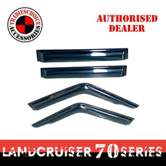 Weather Shields Weathershields Window Visors for Landcruiser 70 76 78 79 Luxury