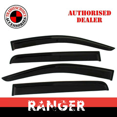 TRADIESCHOICE Weathershields Window Visors for Ford Ranger Dual Cab 2012-2024 | Stylish and Functional Upgrades