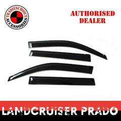 TRADIESCHOICE Weathershields Weather Shield Window Visor for Toyota Prado 150 2009-2024| Stylish and Functional Upgrades