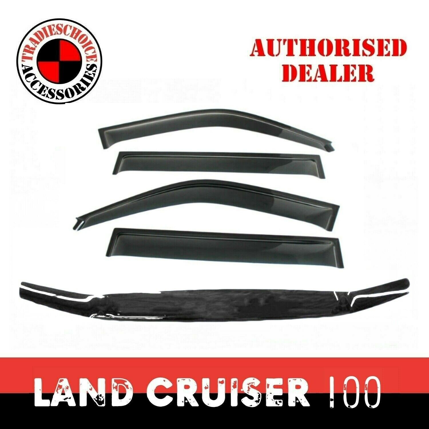 TRADIESCHOICE Bonnet Protector + Weathershield for Toyota Landcruiser 100 Series 1998-2007 | Ultimate Style and Protection