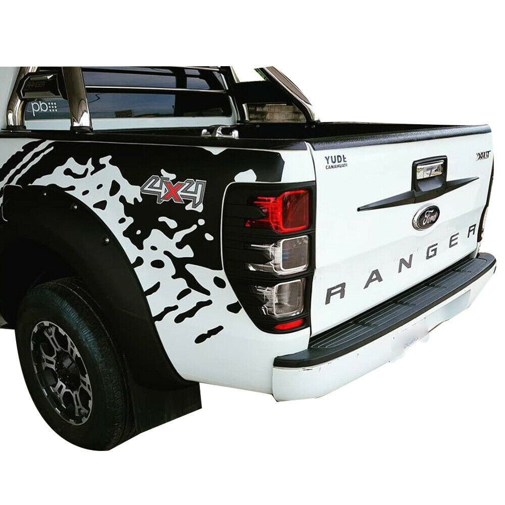 Matt Black Cover Headlight Tail Gas Door Handle for Ford Ranger PX 2 2015-2020