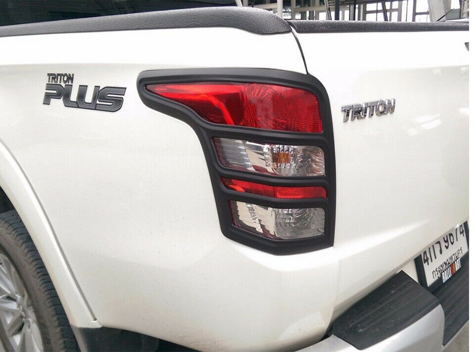 Head Tail Light Cover For Mitsubishi Triton MQ 15-18 Matte Black Gas Tank cover